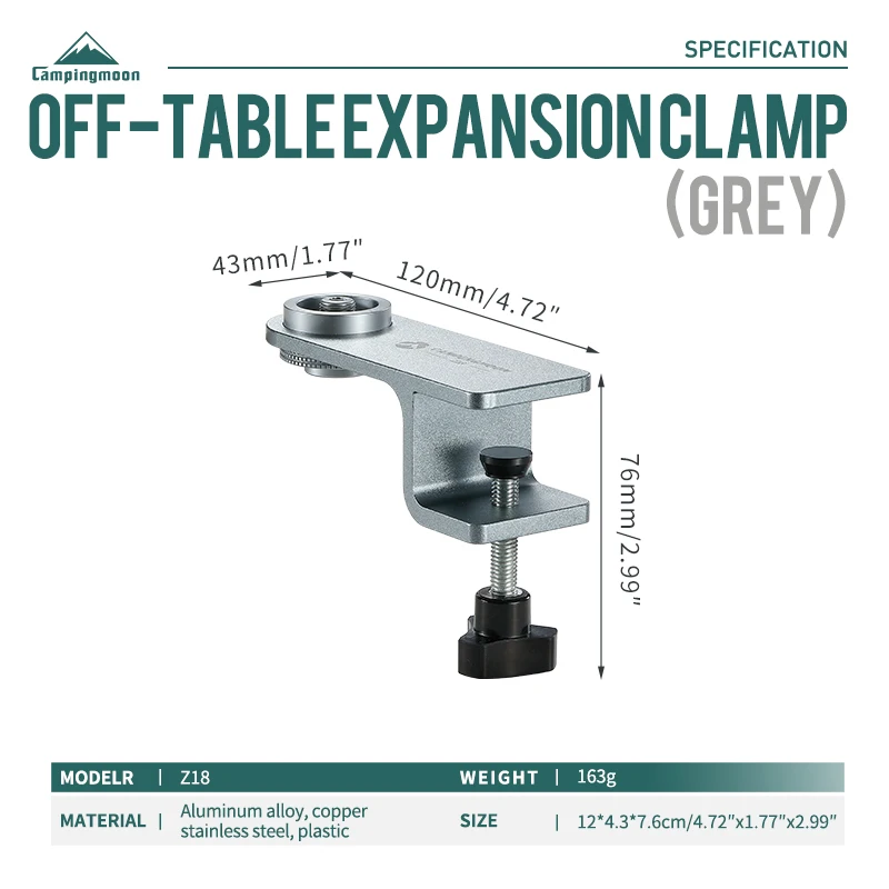 BKZ-18 Outdoor Camping DesktopExpansion Zubehör Flache Gasflasche Lampe Brennerkopf Heizung Herd Tischplatte Befestigungsclip Image