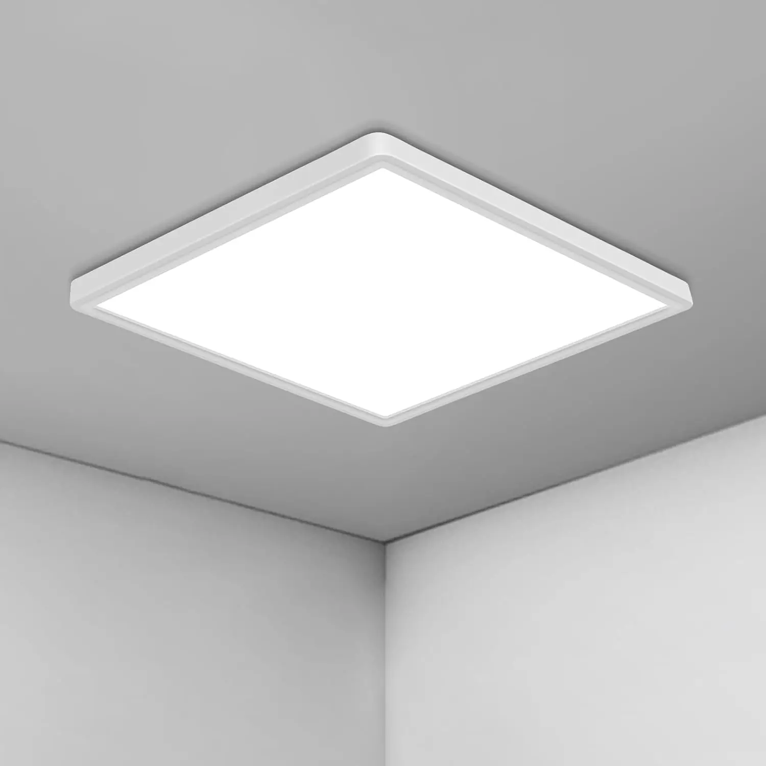LED-Deckenleuchte 24W Moderne LED-Deckenlampe, Ultradünn IP44 30cm, LED-Deckenleuchten 6500 K Kaltweiß für Wohnzimmer