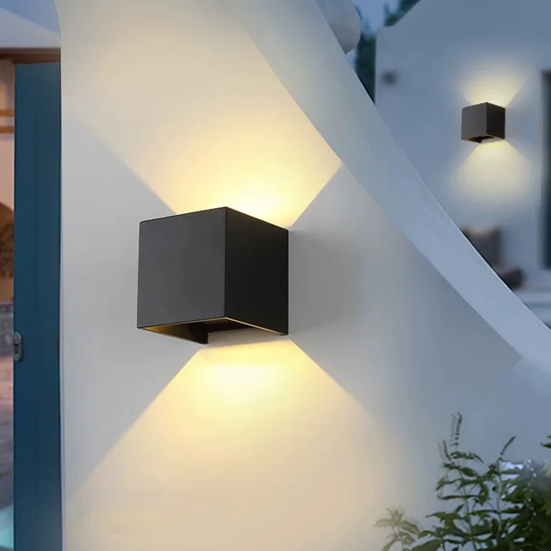 2PCS Outdoor LED Wand Licht Lampe Einstellbare Winkel AC85-265V Minimalistischen Wand Lampe Für Indoor Outdoor Haus Garten Wand Dekoration Image