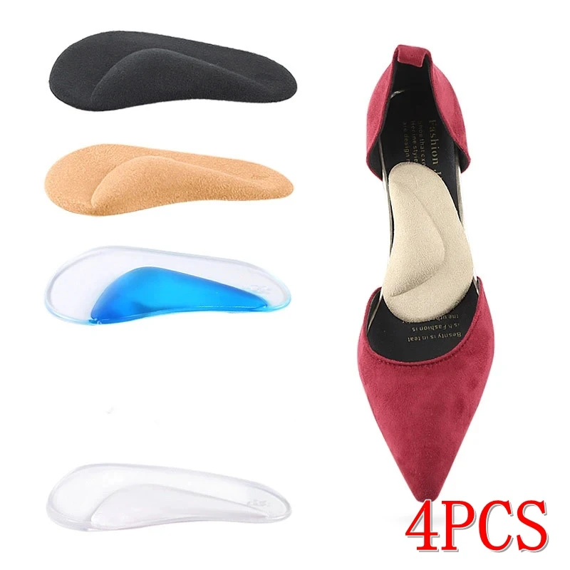 2 Stücke/4 Stücke Neue Flatfoot Orthesen Arch Support Einlegesohlen Silikon High Heels Flache Schuhe Einlegesohlen Unisex Anti Slip Einlegesohle für Schuhe Image