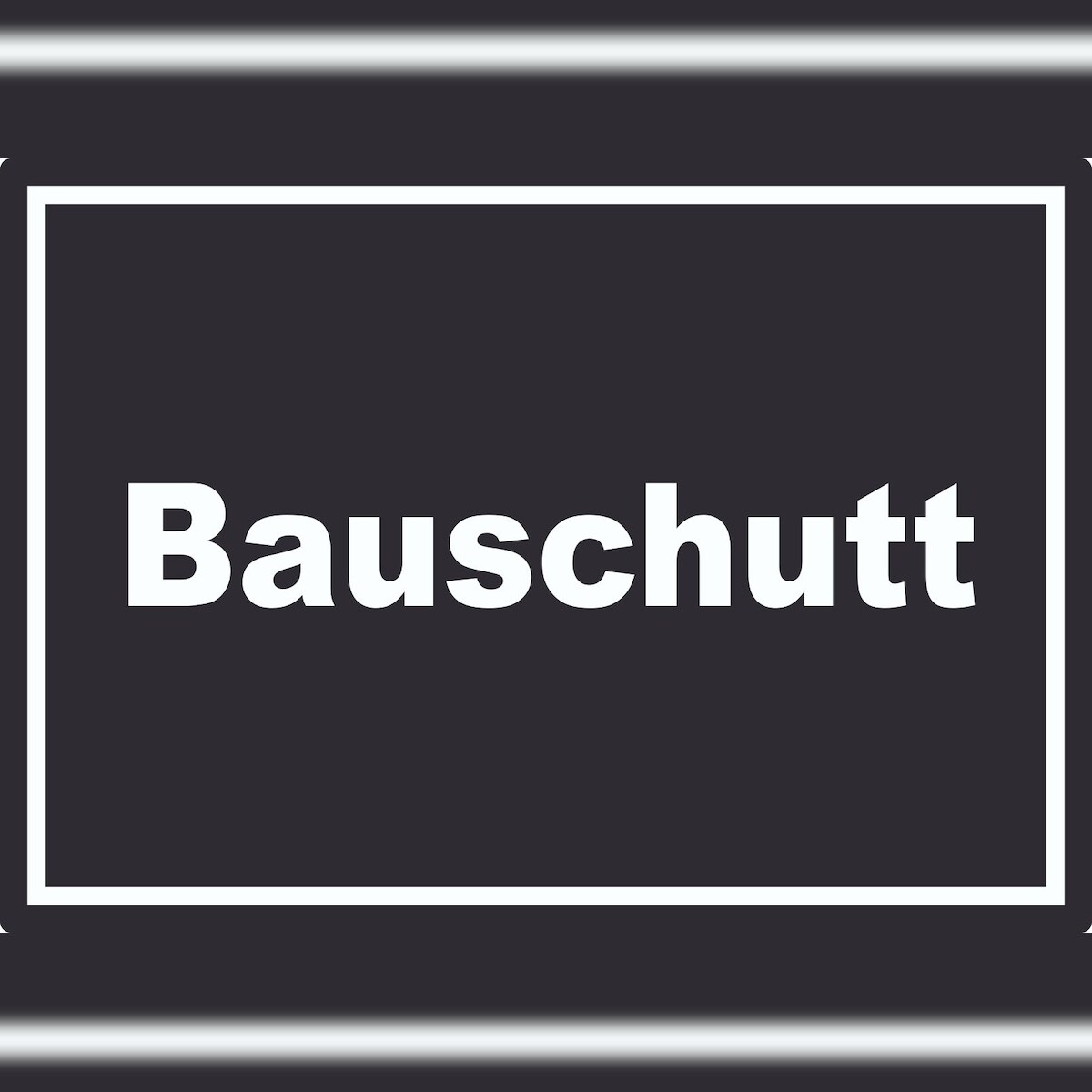 HB-Druck Bauschutt Mülltrennung Aufkleber mit Text A3 (297x420mm) Image