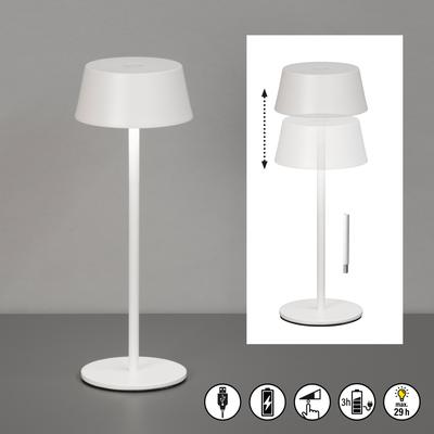 EASY BY FHL Außen-Tischleuchte "Verona", beige (sandweiß), 1 flammig, Ø 11,00cm H: 30,00cm, Lampen, lange Leuchtdauer Image