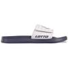 Badesandale LOTTO, Gr. 42, blau (navy, weiß), Synthetik, sportlich, Schuhe, mit praktischem Klettverschluß