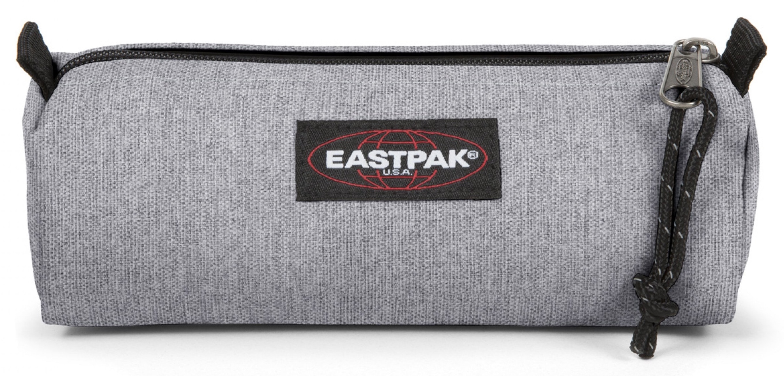 Schreibgeräteetui EASTPAK "BENCHMARK SINGLE", Kinder, grau (sunday grau), Polyester, Schreibgeräteetuis, mit Label vorne