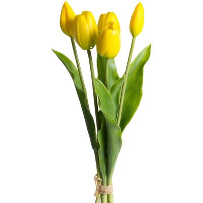 Kunstblume MY HOME "Tulpenbündel Holland real Touch", gelb, B:10cm H:35cm T:10cm Ø:10cm, Kunststoff, Kunstpflanzen Image