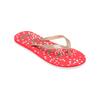 Sandale ROXY "Tahiti", Gr. 7(37), rot, gold, Obermaterial: 100% Synthetikmaterial / Futter: N/A / Außensohle: 100% EVA, Schuhe