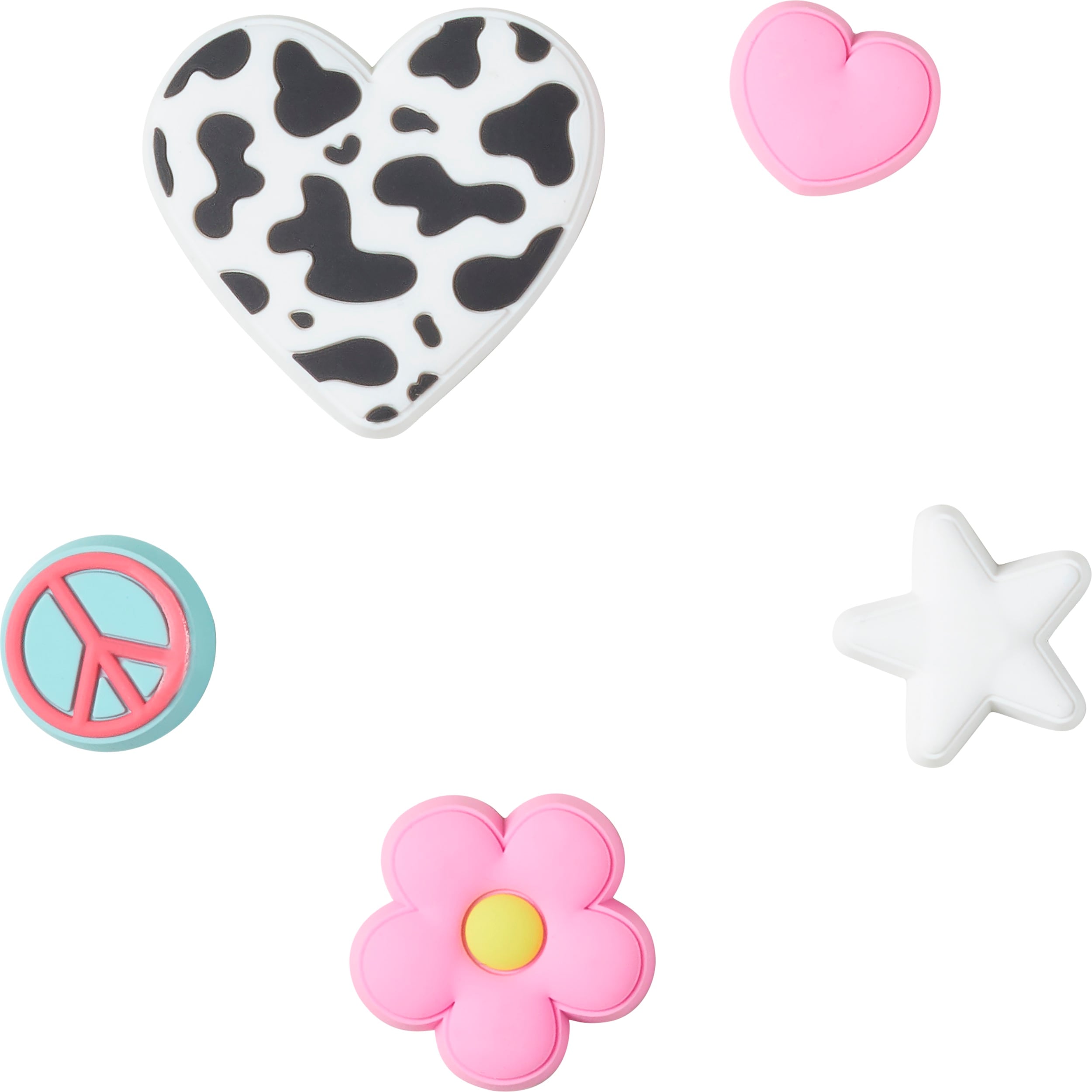 Schuhanstecker CROCS "Jibbitz Girly Icon", Kinder, bunt (rosa bunt), PVC, Schuhzubehör, Schuh Dekoration für einen einzigartigen Look