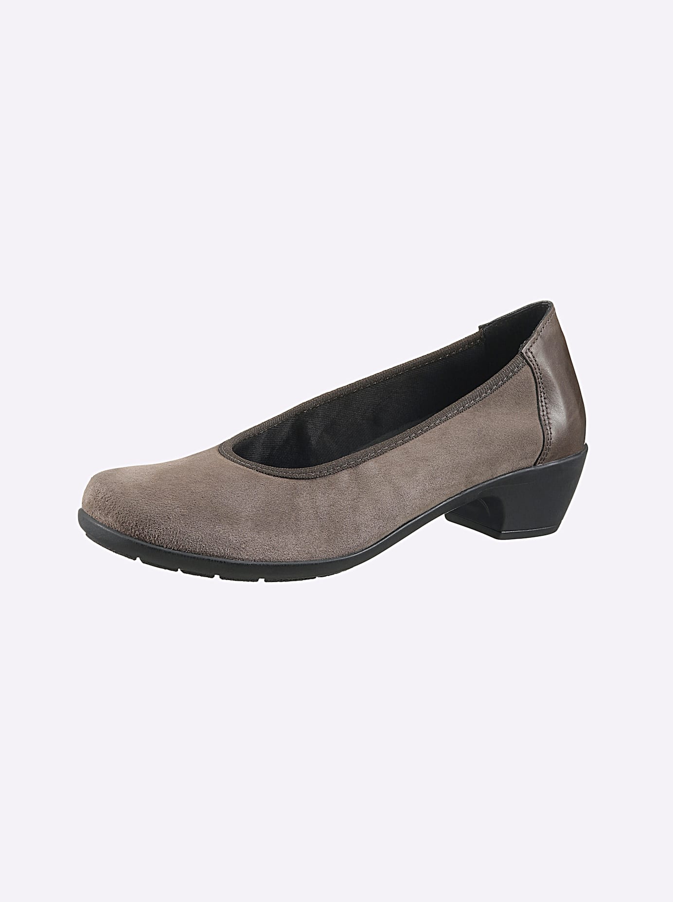 Pumps CASUAL LOOKS, Damen, Gr. 41, grau (taupe), Glattleder, Nubukleder, Rindsleder, Schuhe