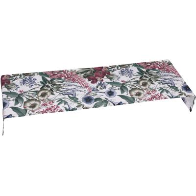 Tischläufer GO-DE, beige (natur, grün), B:40cm L:140cm, Baumwolle, Polyester, Tischdecken, Maße ca.: 40 cm x 140 cm Image