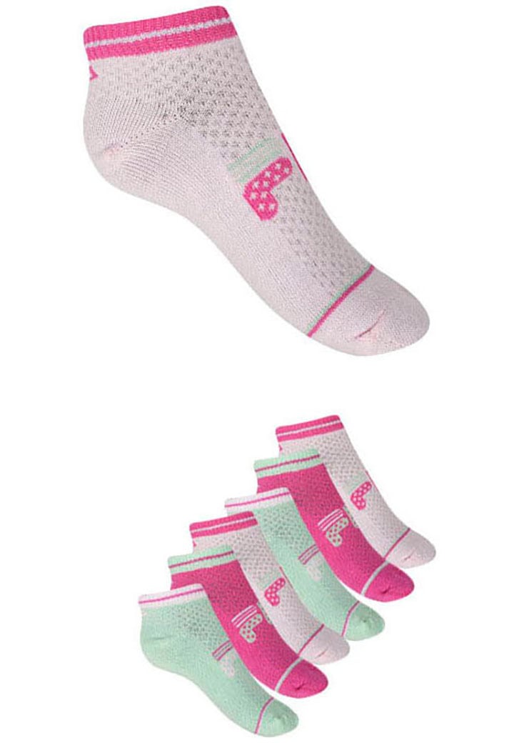 Freizeitsocken FILA "JUNIOR GIRL INVISIBLE SOCKS", Kinder, Gr. 35-38, rot (lipstick), Baumwollmischung, unifarben, Socken, mit elastischem Bündchen Image