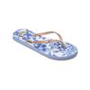 Sandale ROXY "Bermuda Print", Gr. 8,5(39), moonlight blau, weiß, Obermaterial: 98% Synthetikmaterial, 2% Metall / Futter: 100% Synthetikmaterial / Außensohle: 100% Moosgummi, Schuhe