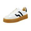 Sneaker GANT "Cuzima", Damen, Gr. 37, schwarz-weiß (weiß, schwarz), Leder, casual, Schuhe, mit Plateausohle