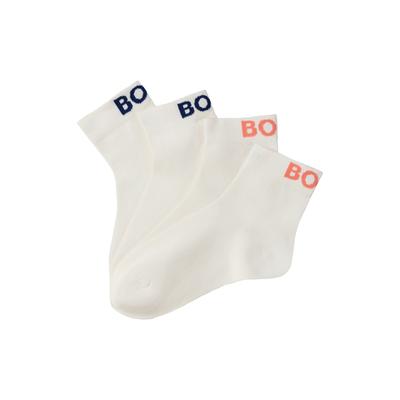 Freizeitsocken BOSS "2P SH Logo CC W", Damen, Gr. 39-42, weiß (open weiß 119), Baumwollmischung, unifarben, elastisch, Socken, mit eingestricktem BOSS Logoschriftzug Image