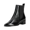 Stiefelette PAUL GREEN "Paul Green Stiefelette Leder/Textil", Damen, Gr. 41, schwarz (schwarz lack), Leder, Textil, casual, Schuhe
