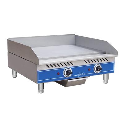 Globe GEG24 24" Electric Commercial Griddle w/ Thermostatic Controls - 1/2" Steel Plate, 208-240v/1ph, 24" Wide, Stainless Steel