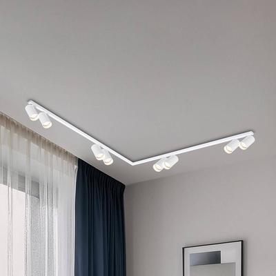 Milagro Lighting Deckenspot Hero, weiß, 8-flammig, 240 cm, Metall, GU10 Image