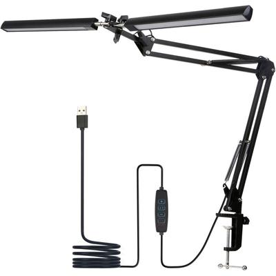 Sjlerst - LED-Schreibtischlampe, Schreibtischlampe mit Klemme, Monitorlampe, 24 w, 3 Farbmodi und Image
