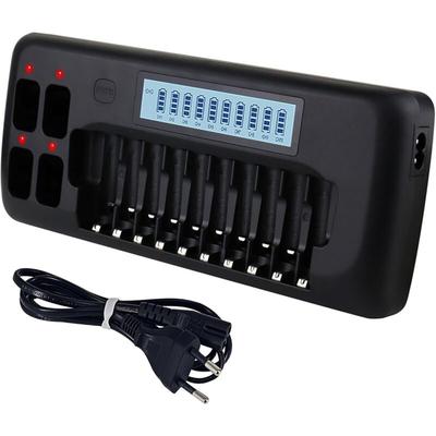 LCD-Akkuladegerät – 14-Slot-Universal-Ladegerät für Smart aa/aaa Ni-MH-Akkus mit Entladefunktion Image