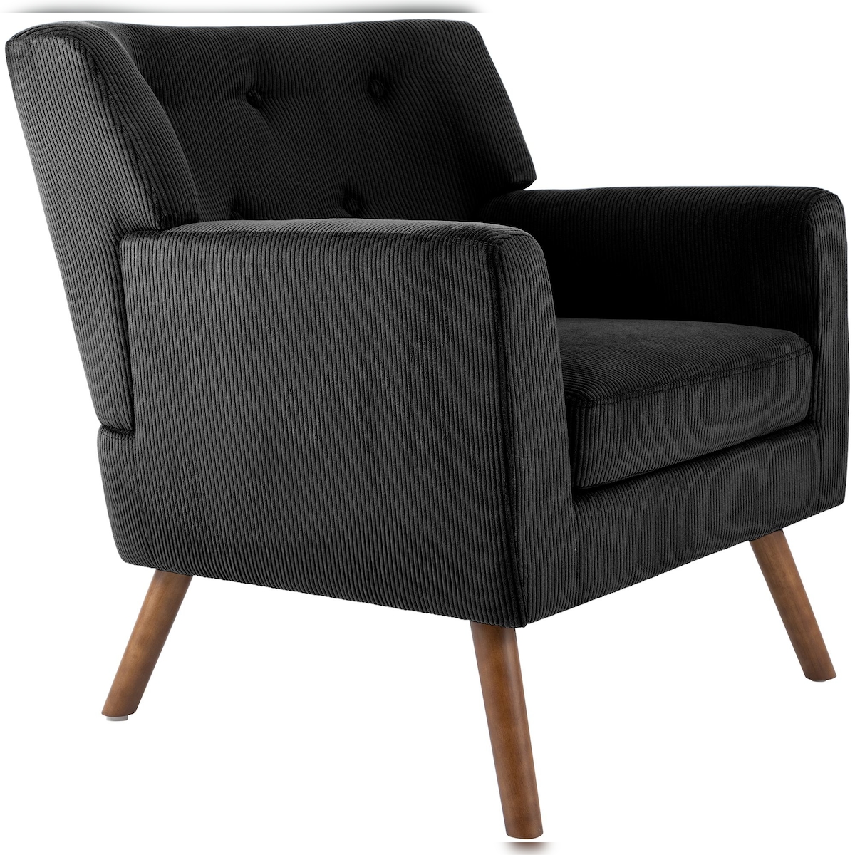 CLP Sessel Kioni Cordbezug schwarz Image