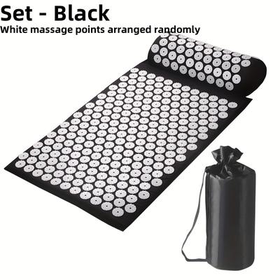 TEMU Yoga Acupressure Mat With Pattern - Portable, Durable Polyester Mat For Home, Camping, Travel - Includes Carrying Pouch, Camping Yoga Gear||durable Yoga Mat,
