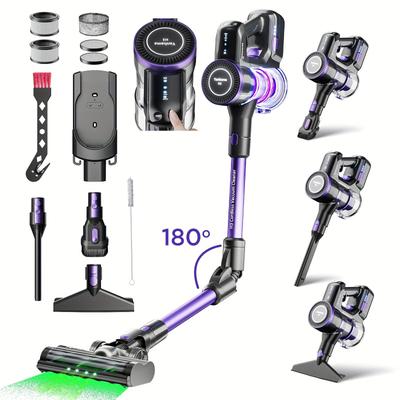 TEMU 550 W High-performance Cordless Vacuum Cleaner With 55000 Pa, 7 Filters, 4 Suction , 1.6 Vacuum Cleaner, Extremely Long Running Time, For Hard Floors/carpets/pet Hair [energy +++] Image