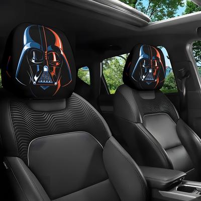 TEMU 2pcs Star Wars Dual- Theme Universal Seat Headrest Cover, Suitable For Cars And Trucks, Car Decoration Accessories Image