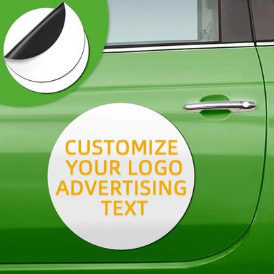 TEMU Custom Car Magnets - Personalized Diy Bumper Stickers With Your Photo/text/logo - Durable Vinyl Circular Decals For Cars, Trucks, Motorcycles - Weather-resistant & Easy To Apply Image