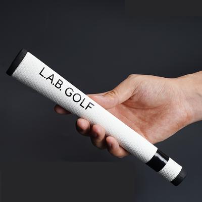 TEMU 1pc Putter Grip - New Off-center Hole Design, Rubber White Grip With Black Ends, Ideal For Enhancing Control , Golf Grip Accessory | Ergonomic Grip | Rubberized Texture