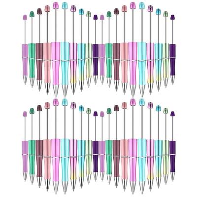 TEMU 40pcs Domuuh Beadable Pens With Black Ink - Lightweight Twist Pens For Diy Gifts, Day, Graduation, Office & School Supplies, Medium Point, Plastic Constructio Image
