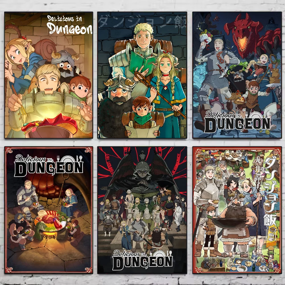 1PC Anime D-Delicious In Dungeon Poster Aufkleber Wasserdichte Wand Kunst Für Wohnzimmer Schlafzimmer Retro Zimmer Dekor geschenk Hohe Qualität Druck Image