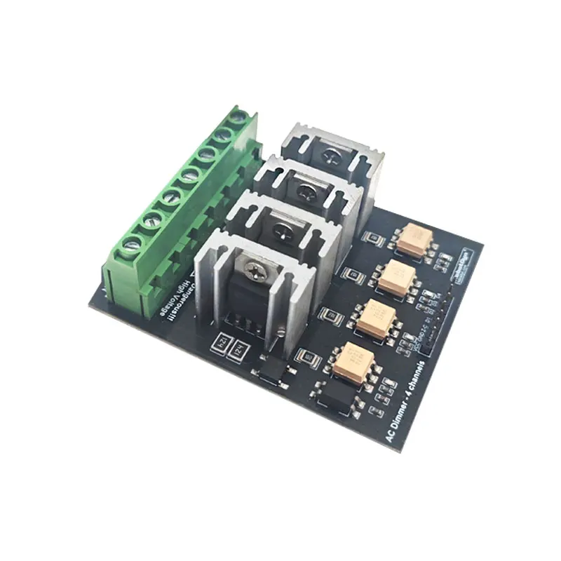 AC-Lichtlampen-Dimm- und Motordimmermodul, AC-Dimmermodul 10 A, 4 Kanäle, 3,3 V/5 V-Logik, AC 400 V–10 A Image