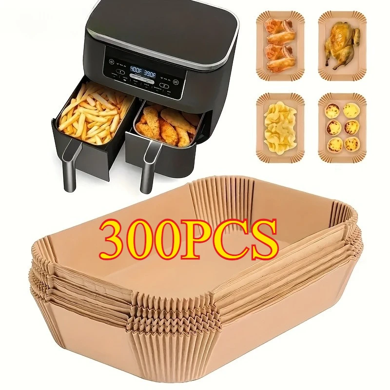 Einweg-Luftfritteusen-Papier, antihaftbeschichtet, für Küche, Backen, Airfryer-Matte, ölbeständig, Mikrowelle, Grillunterlage, Backpapier, Liner-Zubehör Image
