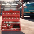 46 pz/set Chiave A Bussola Kit di Strumenti di Riparazione Fai Da Te Cacciavite A Cricchetto per la Riparazione Auto Hardware Cassetta Degli Attrezzi per Riparazione Auto e Uso Domestico