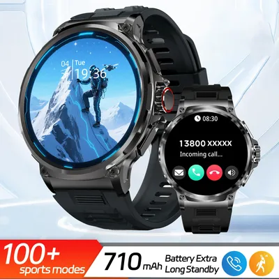 2025 New1.85Inch HD Bluetooth Call SmartWatch Men Sports Fitness Tracker Heart Monitor 710mAh Smartwatch For Men outdoor fitness