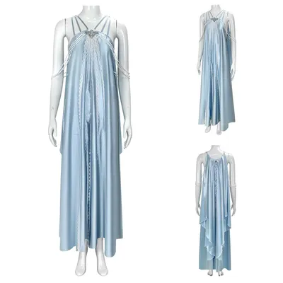 Amidala Fantasia Padme Kleid Königin Lange Elegante Blaue Frauen Prinzessin Kleid Halloween Karneval Party Cosplay Kostüm Image