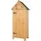 Outdoor Wooden Storage Shed, Garden Shed Outside Tool Cabinet with Safety Latch, Patio Storage Organizer (Teak)