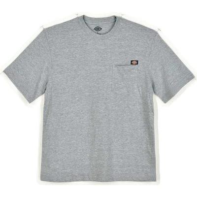 DICKIES WS50HG RG L Men's Short Sleeve T-Shirt, Cotton, Pullover, Gray, L