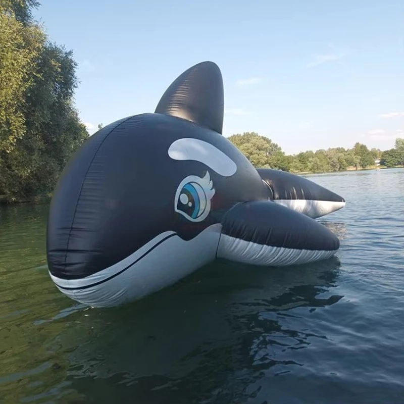 Aufblasbarer Wal, Werbung, riesiges aufblasbares Tiermodell-Set, aufblasbarer Delphin-Kleidung, Killerwal-Ballon Image