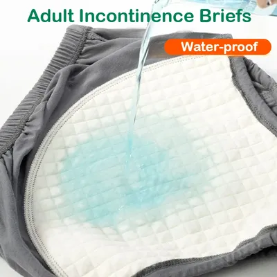 Ältere Inkontinenz-Slips, waschbare Windeln für Erwachsene, Höschen, auslaufsicher, benetzbar, Bettlähmung, Schlaf, wasserdichte Windel, Patientenpolster Image