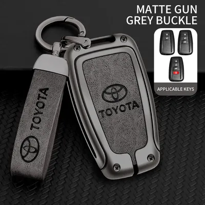 Zinc Alloy Leather Car Smart Remote Key Case Cover Shell For Toyota Corolla Prius Camry CHR C-HR RAV4 Altis Land Cruiser Prado