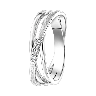 Lucardi Ringe 925 Silber - silbern 53mm Damen Image