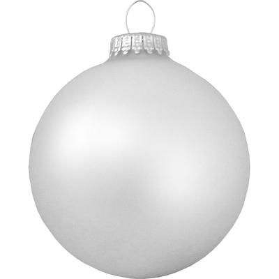 Weihnachtsbaumkugel KREBS GLAS LAUSCHA "CBK78201, Weihnachtsdeko, Christbaumschmuck, Christbaumkugeln Glas", silber (silberfarben), Ø:8cm, Glas, Weihnachtsbaumkugeln Image