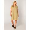 Tunikakleid BASE LEVEL "Yacin", Damen, Gr. 48, N-Gr, soft army, Web, Obermaterial: 55% Leinen, 45% Viskose, casual, gerade knielang, Serafino, Halbarm, Kleider, Sommerkleid mit Leinen