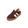 Sneaker MARC O'POLO "aus Rindleder in Cord-Optik", Damen, Gr. 37, schwarz aubergine rot, raw cotton, Obermaterial: 100% Leder (Rind), unifarben, Schuhe
