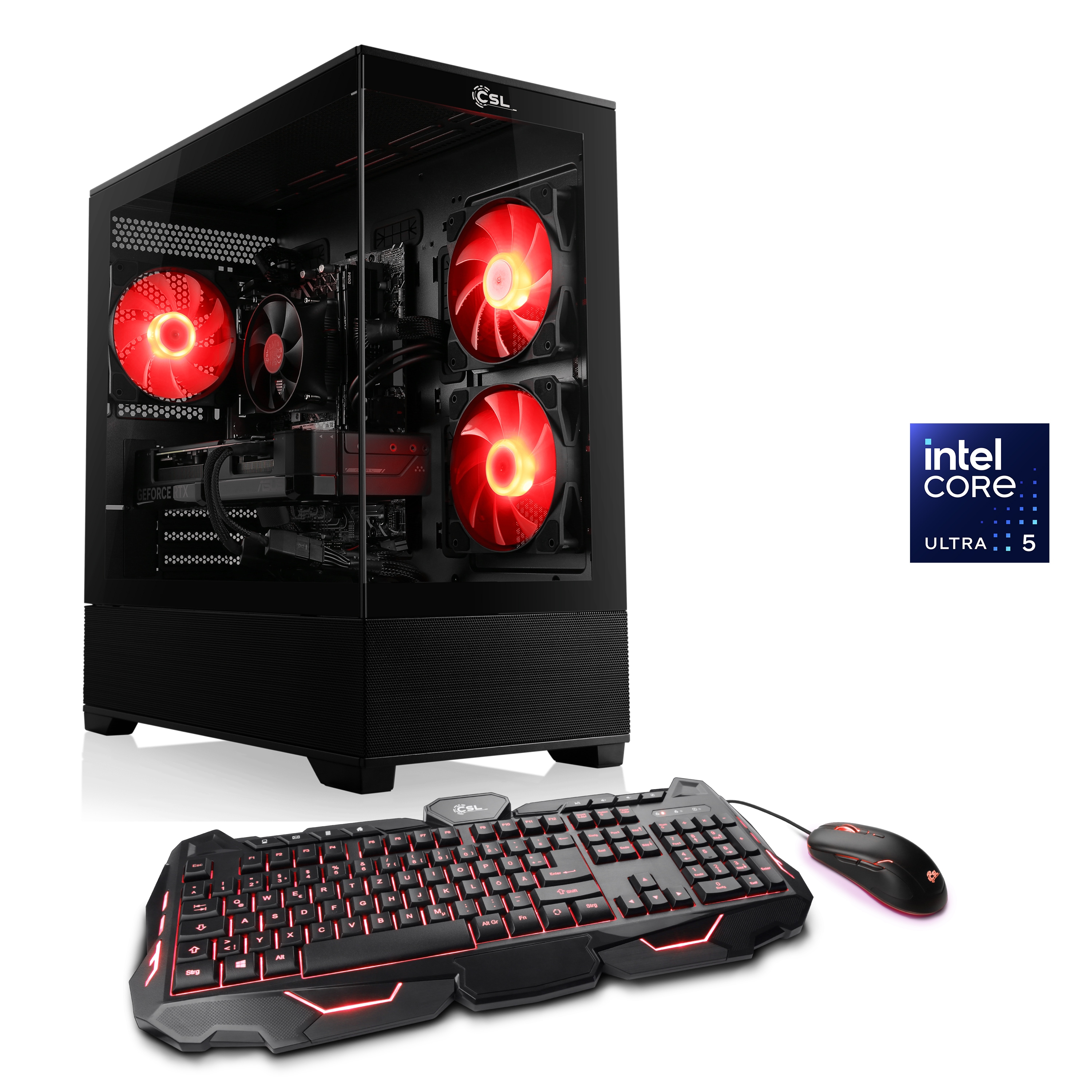 CSL Gaming-PC "AeroVision V24330", schwarz, Microsoft Windows 11 Home (64 Bit), 16 GB RAM 500 GB SSD, Desktop-PCs Image