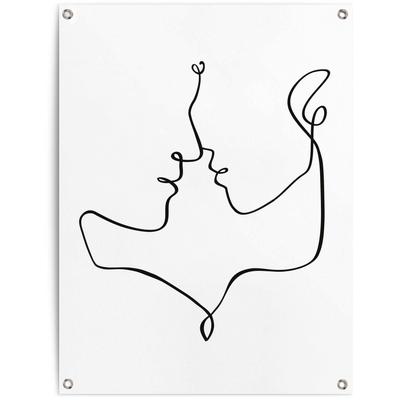 Poster REINDERS "Gesichte", schwarz (farbe bild(er): schwarz, weiß), B:60cm H:80cm T:0,1cm, Leinwand, Bilder Image