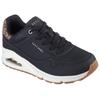 Sneaker SKECHERS "UNO-JUNGLE NITE", Damen, Gr. 36, schwarz (schwarz, leo), Lederimitat, animal-print, sportlich, Schuhe, Schnürschuh, Freizeitschuh mit Wedge-Absatz