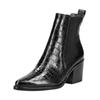 Stiefelette PAUL GREEN "Paul Green Stiefelette Leder/Textil", Damen, Gr. 39, schwarz, Leder, Textil, casual, Schuhe