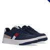 Sneaker TOMMY HILFIGER, Kinder, Gr. 36, blau (blau, weiß), Synthetik, sportlich, Schuhe, Retro Sneaker, Freizeitschuh mit Reißverschluss