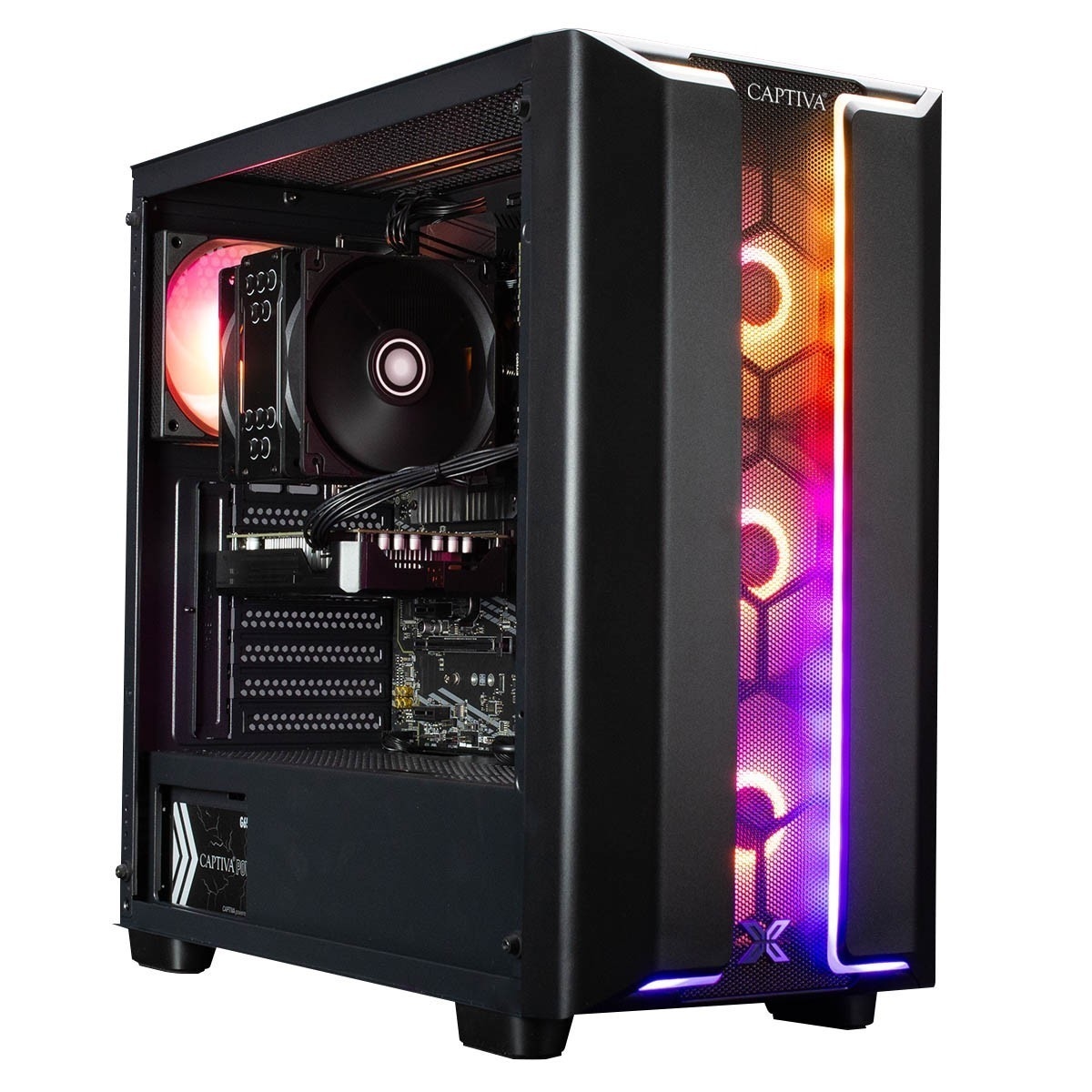 Captiva PC Highend Gaming R90-961 (Ryzen 5 7500F/RTX5080 16GB GDDR7/SSD 2TB/32GB/WLAN/Windows 11 Home 64-bit) Image